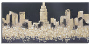 Dipinto su Tela Città Dorata 150x3,8x70 cm