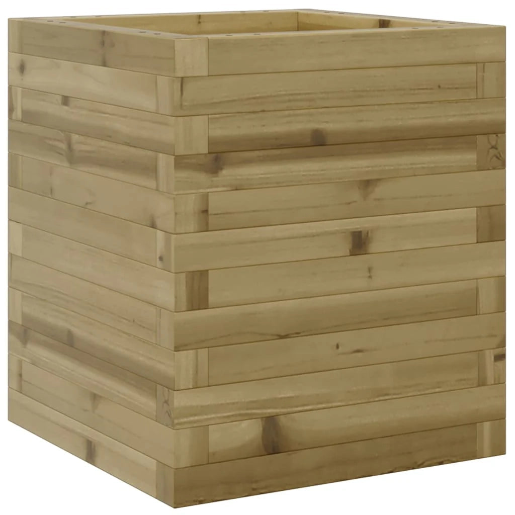 Fioriera rialzata per piante fiori terrazza giardino 40 x 40 x 46 cm legno di pino impregnato marrone 02_0037561