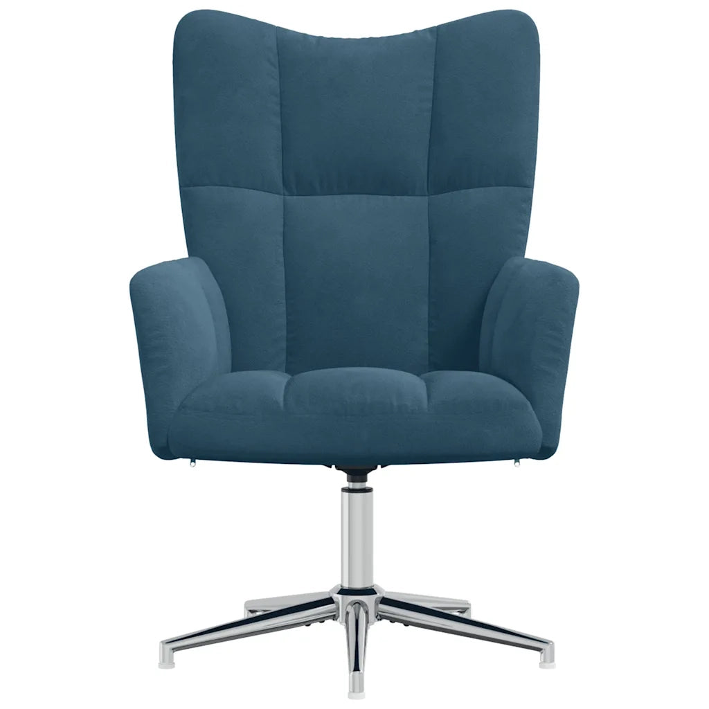 vidaXL Sedia Relax Blu in Velluto