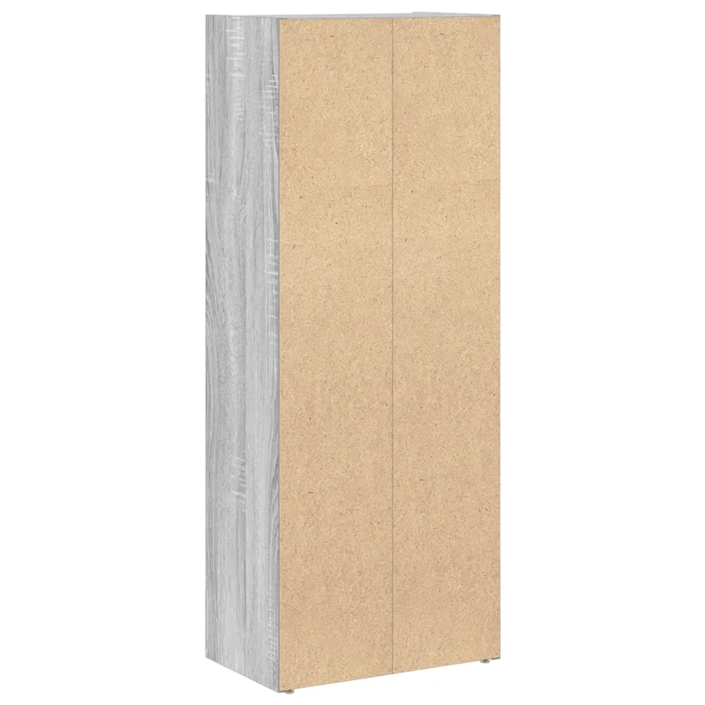 Libreria-Scaffale per Libri-Mobile di Stoccaggio Grigio Sonoma 40x24x102 cm in Legno Multistrato