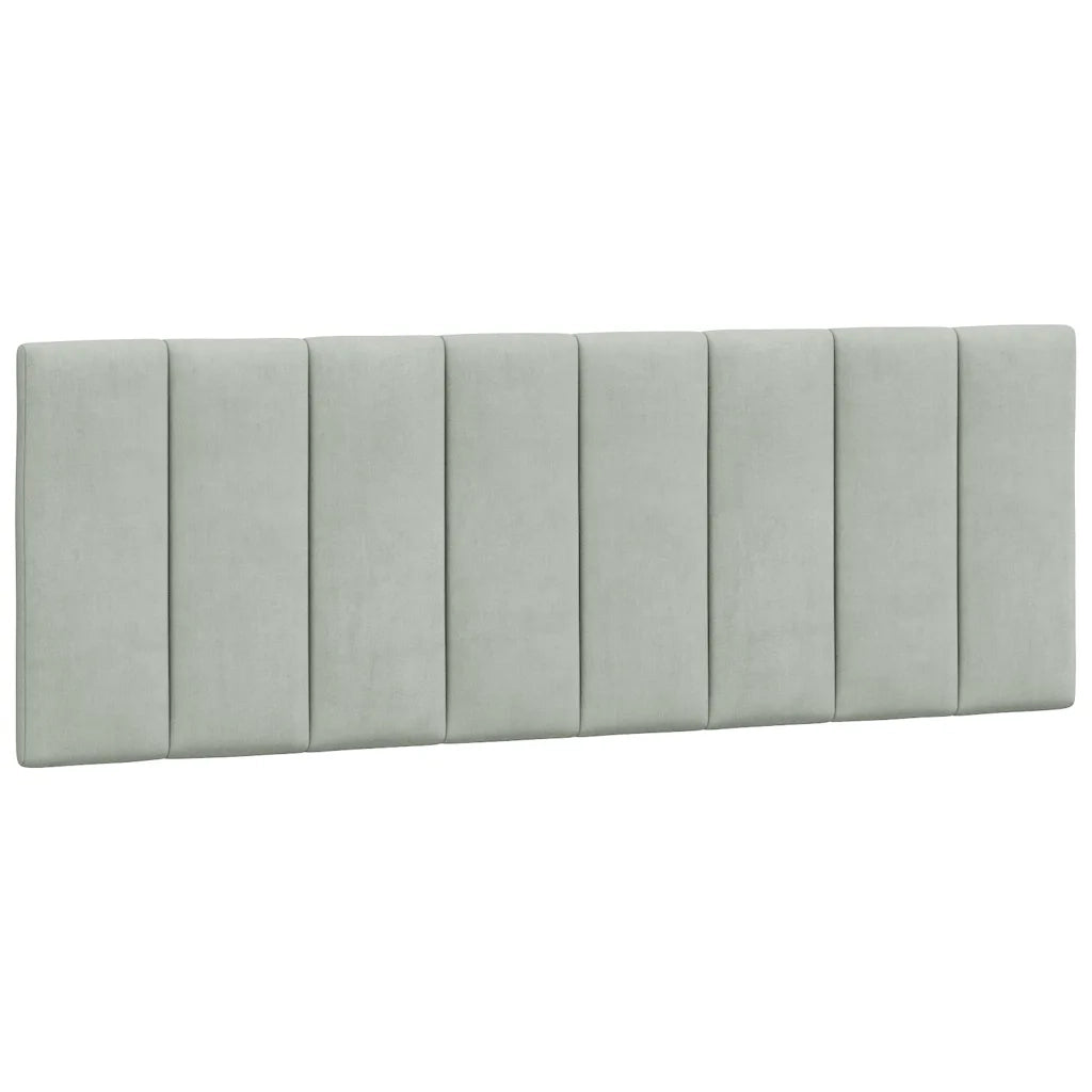 Giroletto con LED senza Materasso Hanko Grigio Chiaro 140x190 cm in Velluto 3213775