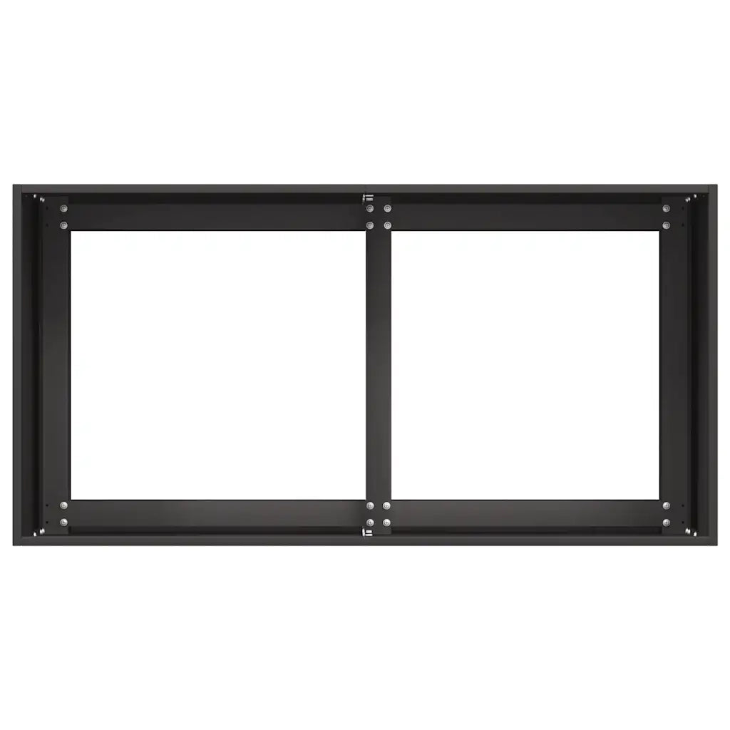 vidaXL Fioriera Nera 80x40x40 cm in Acciaio Laminato a Freddo
