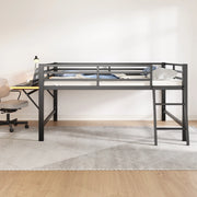 letto a castello metallo nero 140 x 200 cm