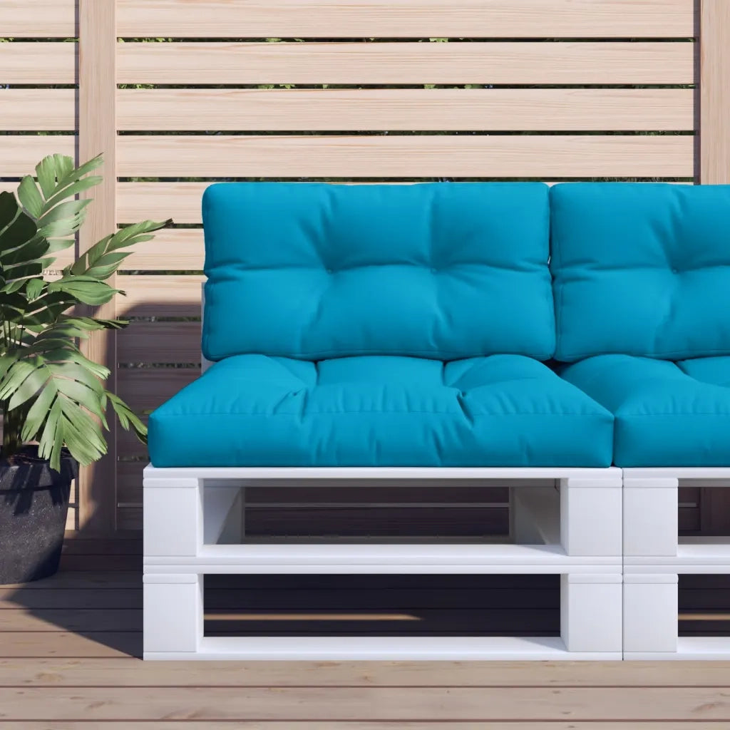 Cuscini per Pallet 2 pz | Cuscini per sedie Azzurro in Tessuto