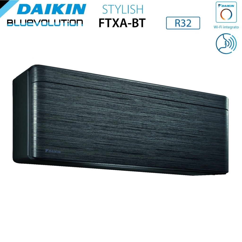 Condizionatore Dual Split Daikin Stylish Real BlackWood 9+12 con 2MXM40A R-32 Wi-Fi Integrato Legno Nero Garanzia Italiana