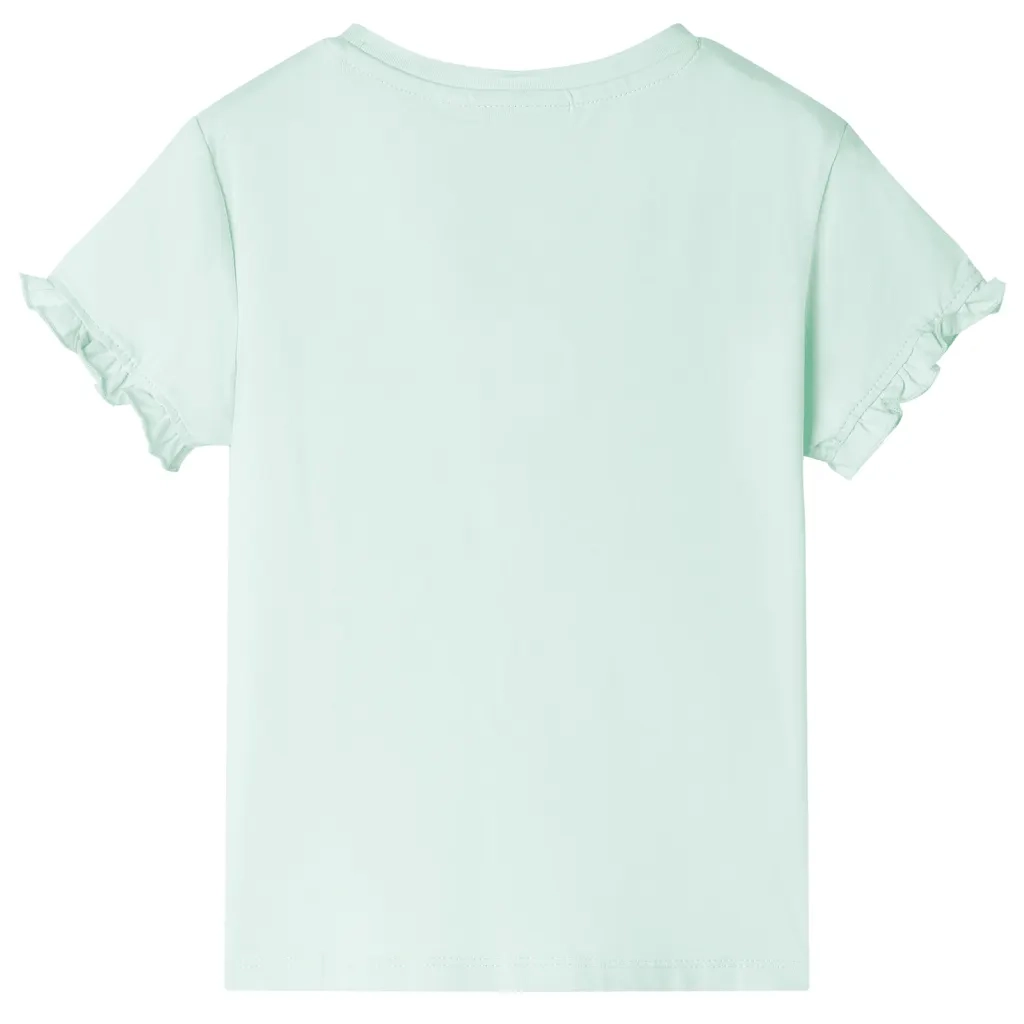 Maglietta da Bambina Menta Chiaro 128 10807