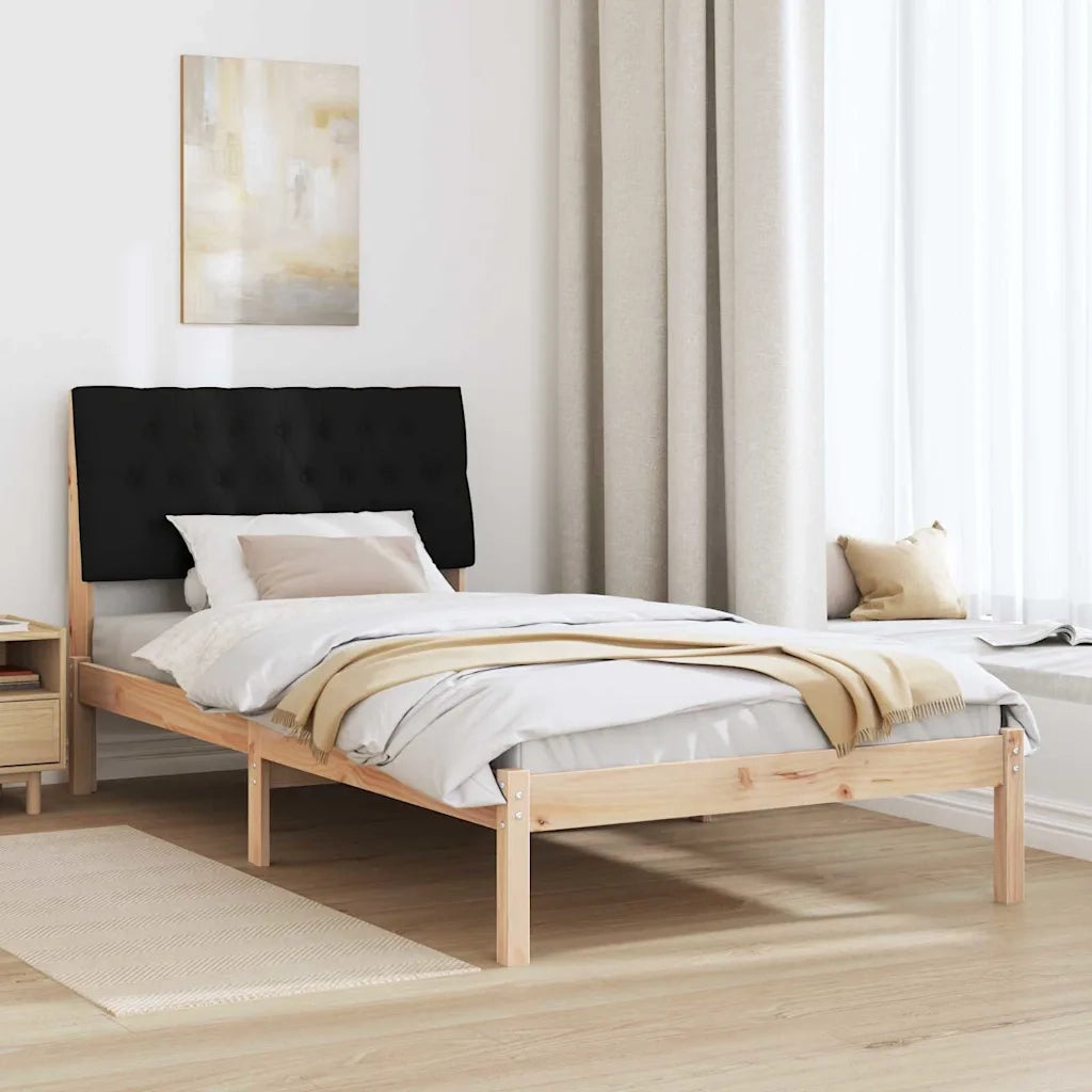 Letto con Testiera Rivestita con testiera Marrone 100 x 200 cm 878841