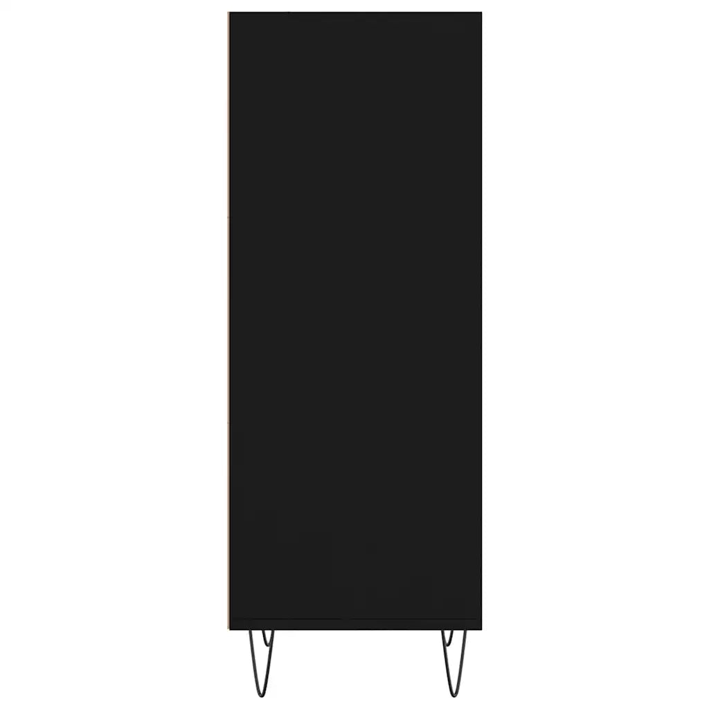 Credenza | Madia | Buffet da pranzo | Armadio da pranzo Nera 34,5x32,5x90 cm in Legno Multistrato