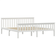 Letto matrimoniale | Letto per adulti | Giroletto senza Materasso Bianco 180x200 cm in Legno di Pino