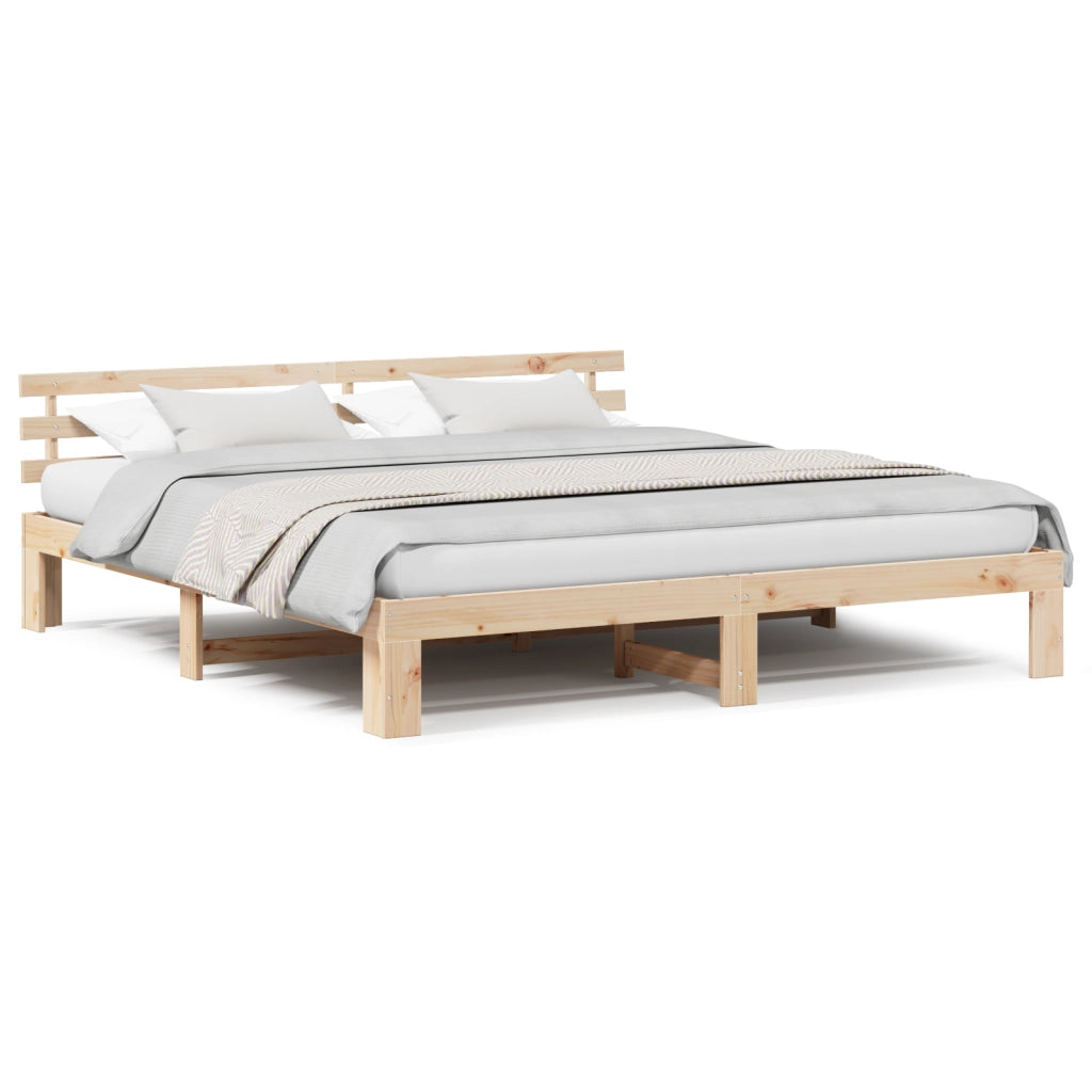 Struttura Letto in Legno di Pino Naturale Legno massello di pino
