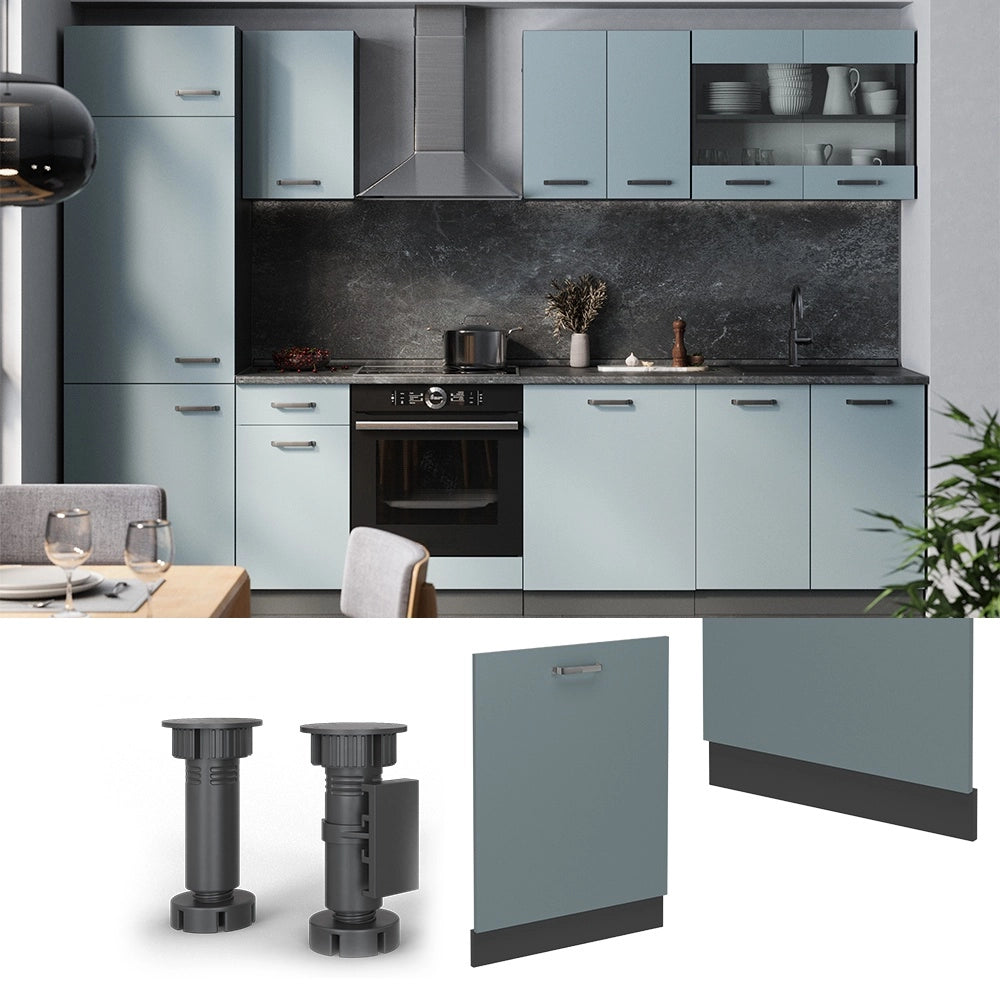 Pannello frontale della lavastoviglie R-Line Grigio-blu/Antracite 60 cm, PL Antracite Vicco