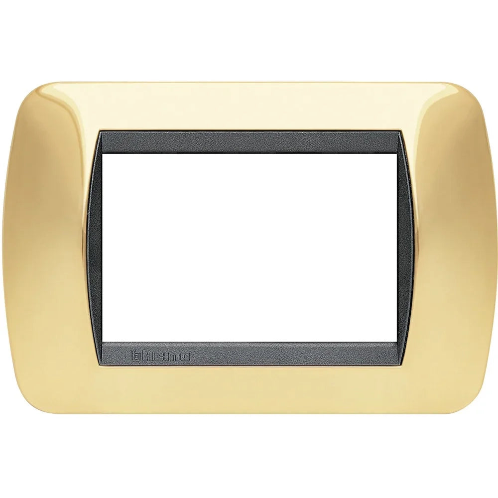 Living Int. - Placca 3 posti oro - L4803OR