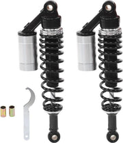 Sistema di assorbimento di shock per paio di ruote 340mm universale per sospensione posteriore invernale per ATV e SUV - Nero e argento.