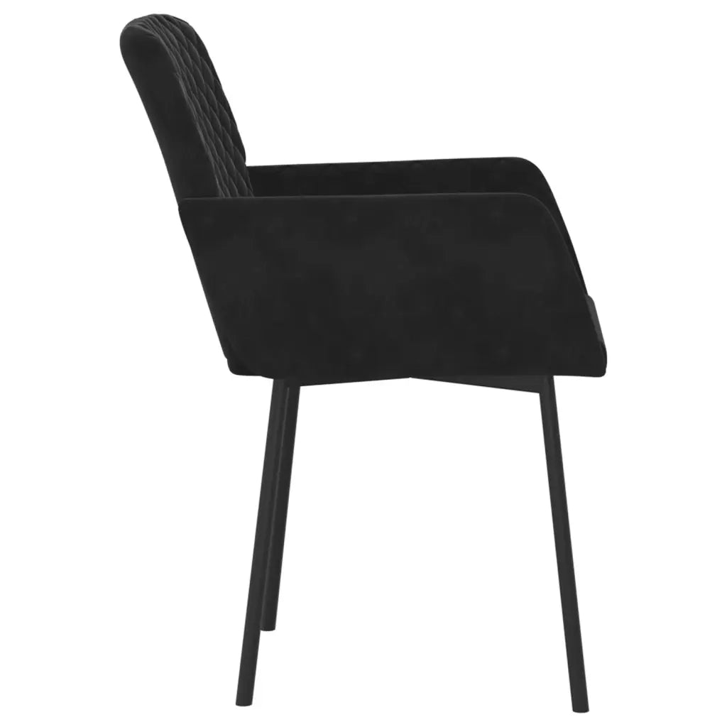 Sedie da Pranzo 2 pz Nere in Velluto cod mxl 70960