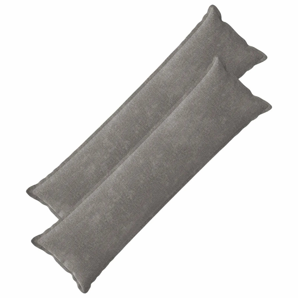Federa 2 pz HOUTEN Grigio Scuro 40 x 145 cm Tessuto Chenille 917241