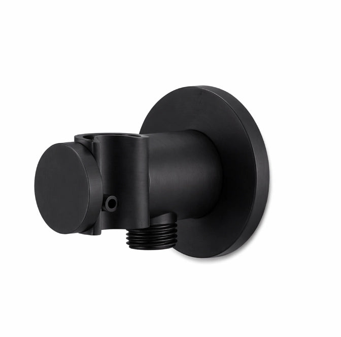 Presa acqua con supporto doccetta AISI 316 total black Testori