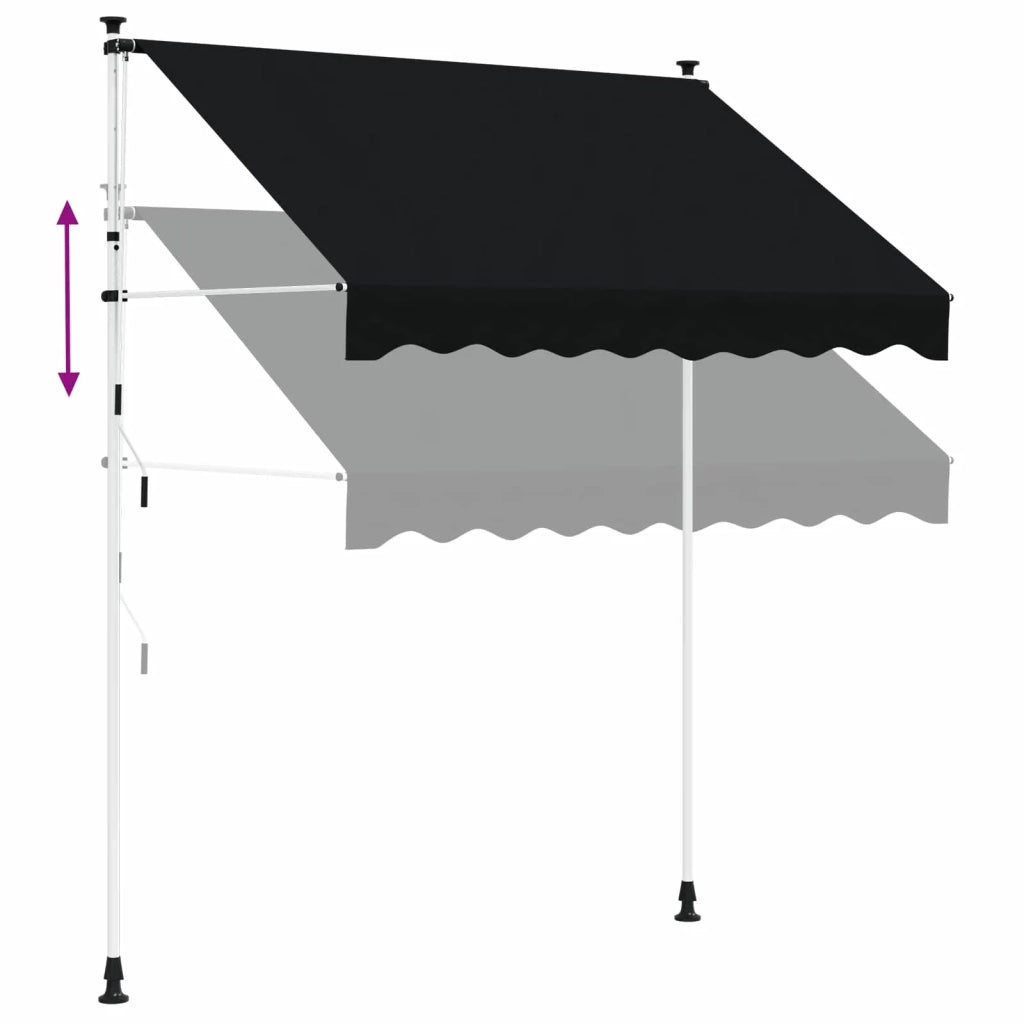 Tenda retrattile manuale Nero 150 cm 42037038