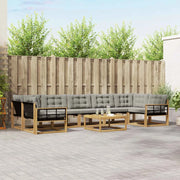 Set di divani da esterno 8 pcs Bianco e Grigio Chiaro