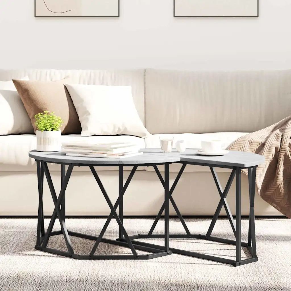 Tavolino da salotto | Tavolino da caff¨¨ | Tavolino da Soggiorno Grigio Sonoma 80 x 80 x 42 cm