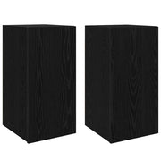 Mobile TV da Parete 2 pz | Armadietto TV | Mobile Porta TV Rovere Nero 30,5 x 30 x 60 cm