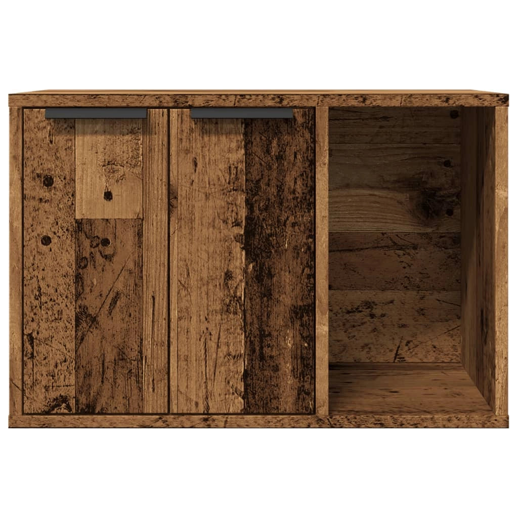 Mobiletto per lettiera per gatti legno invecchiato legno ingegnerizzato marrone 02_0043347