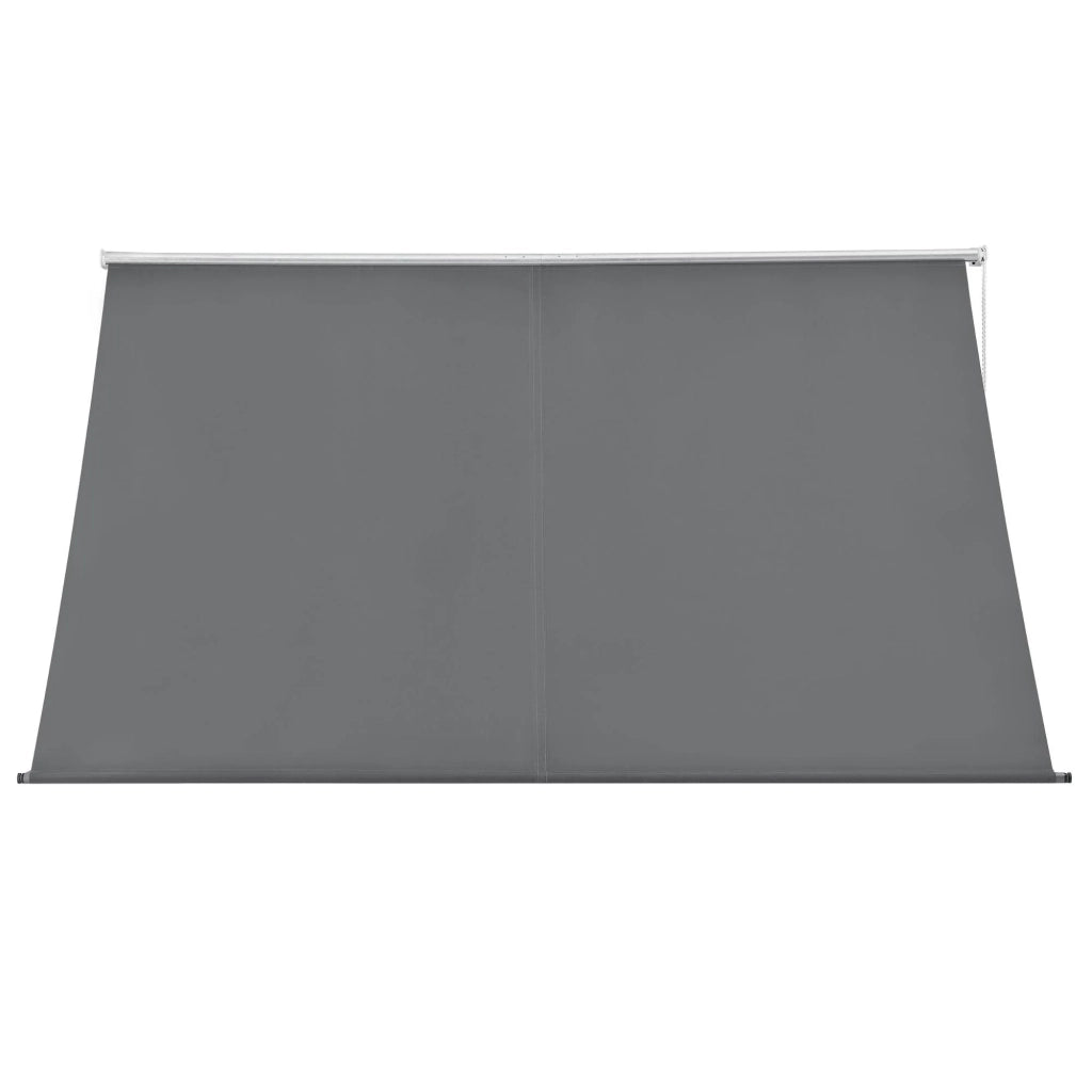 Tenda da sole/ombrellone retrattile da parete con struttura in acciaio 250 x 120 cm grigio 03_0001106