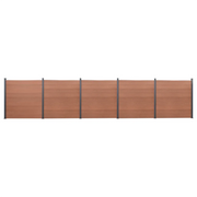 Set Pannello di Recinzione Marrone 872x186 cm in WPCcod mxl 83920