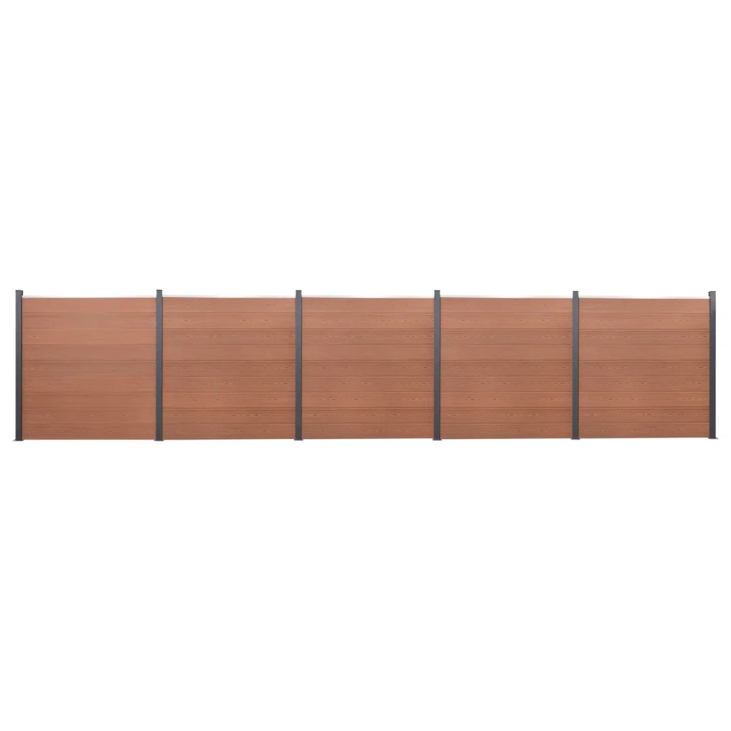 Set Pannello di Recinzione Marrone 872x186 cm in WPCcod mxl 83920