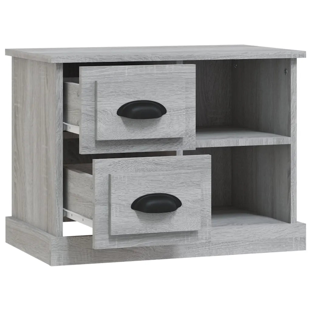 Comodino-Tavolino da notte Grigio Sonoma 60x35,5x45 cm