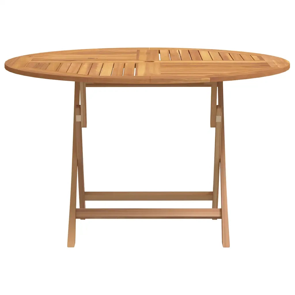 Tavolo da Giardino Pieghevole Ø110x75 cm Legno Massello di Teak 362618
