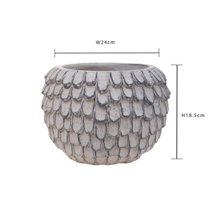 Contenitore Decorativo con Decorazione in Rilievo Ø 24 cm