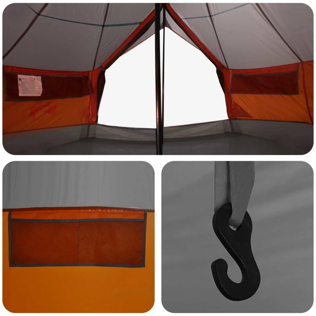 Tenda Tipi con tetto Grigio e arancione 700 x 700 x 395 cm 42028713