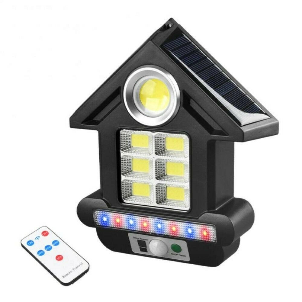 Trade Shop - Faro Solare Con Pannello Faretto Sensore Movimento 81led Cob Telecomando Cl-s180 -
