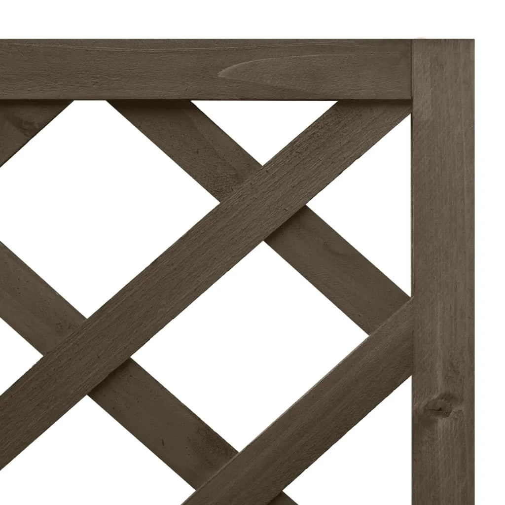 Fioriera angolare con traliccio 40 x 40 x 150 cm legno di abete grigio 02_0000819