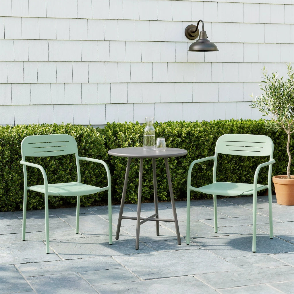 Sedia da giardino con braccioli ¨C zephmum ¨C verde 56x58x78