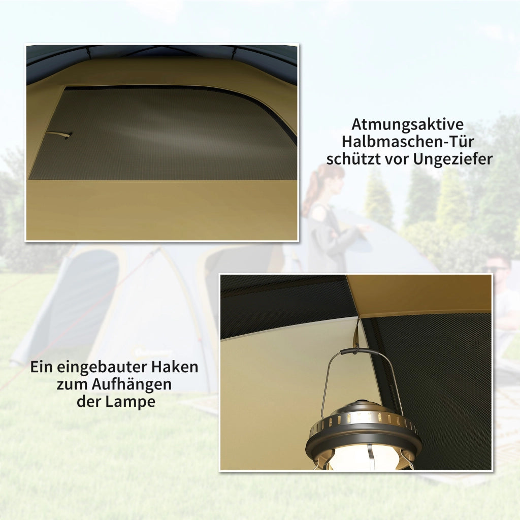 Tenda da campeggio 4 persone ¨C zephmum ¨C blu 345x240x130 cm