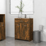 Armadietto Bagno Rovere Fumo 60x33x80 cm Legno tecnico 815663