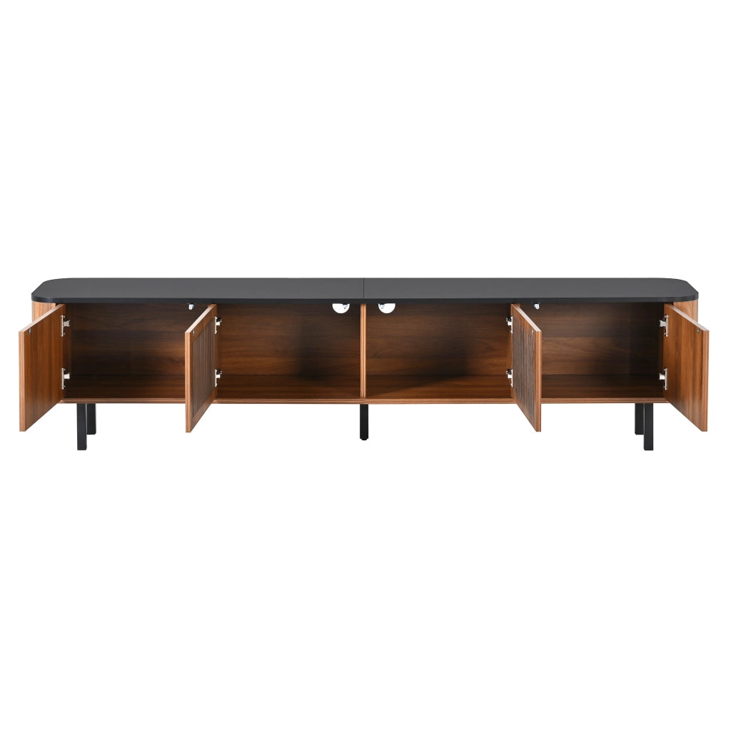 MOBILE TV 190x35x45 cm Noce MDF e pannello di legno