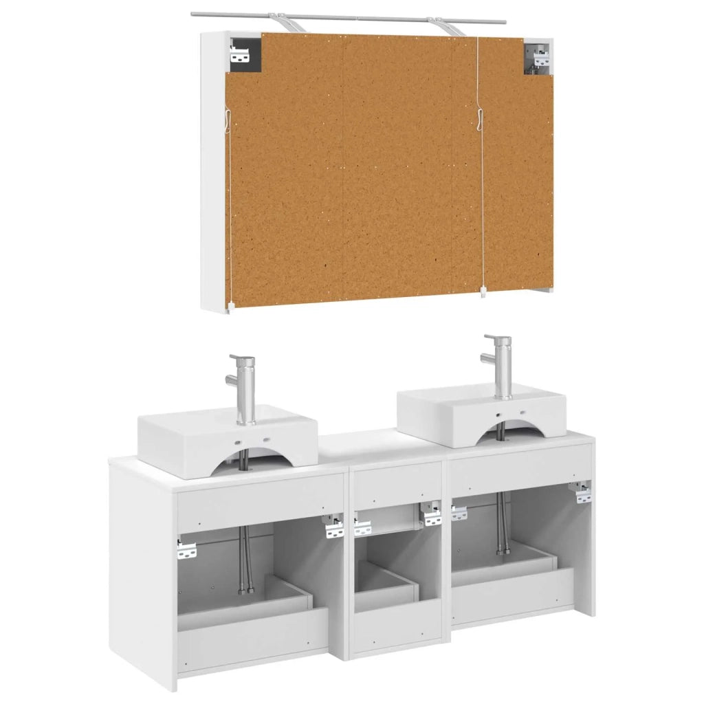 Set di mobili per il bagno 4 pcs Bianco 3406815