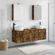 Set di Armadi da Bagno 5 pcs Rovere Fumo 50 x 14,5 x 70 cm 3406635
