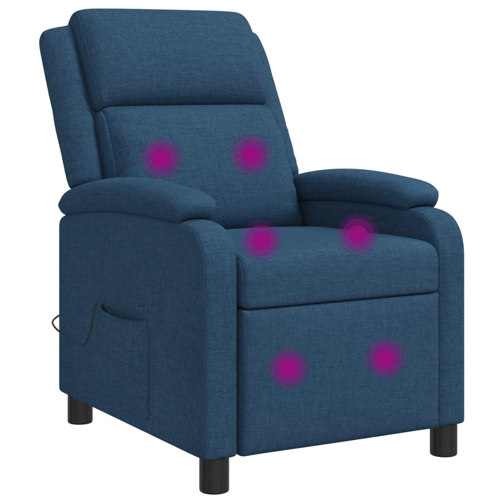 Divano Sedia-Poltrona Massaggiante Blu Tessuto 658764