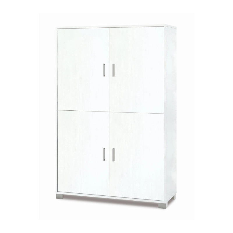Mobile 4 Ante Kit Bianco Fiammato cm 108x41x161h - Sarmog