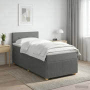 Letto box spring con materasso Grigio Scuro 100 x 200 cm 3451399
