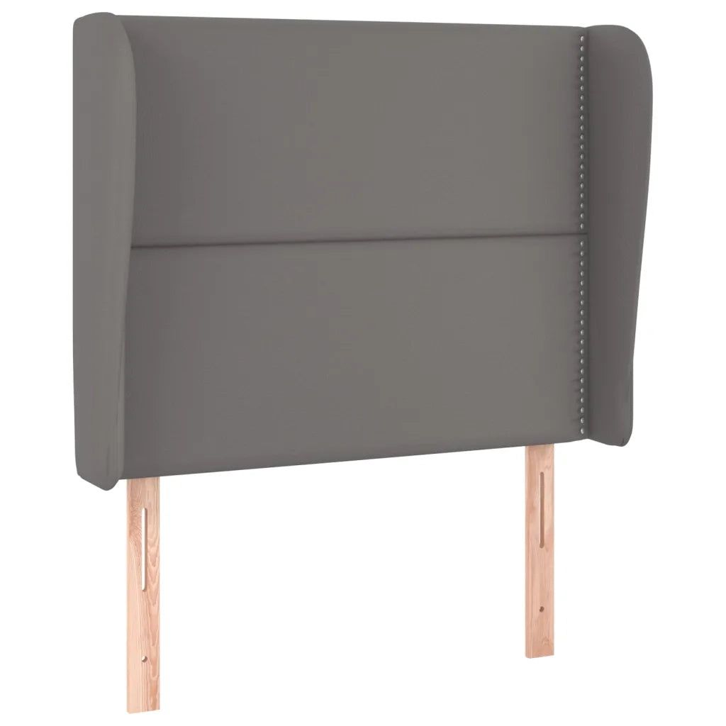 Testiera | Testata ad Orecchio Grigio 103x23x118/128cm in Similpelle