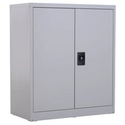 Armadietto Portadocumenti con Chiusura di Sicurezza in Acciaio Grigio 80x40x92.5 cm