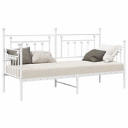 Letto singolo | Letto per adulti | Struttura per letto di giorno Bianco 80 x 200 cm Acciaio