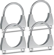 Set di 4 viti di fissaggio per scarico 76 mm - Viti a gomito per la montaggio di scarico con M8 U-bout - Incluso 8 bulloni di serraggio - Per scarico e sistemi di scarico