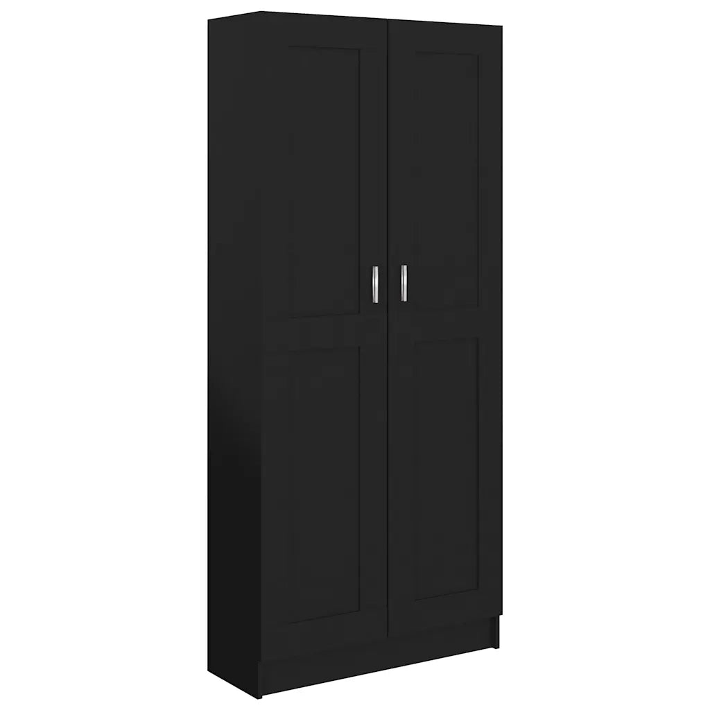 Libreria Nera 82,5x30,5x185,5 cm in Legno Multistrato 802733