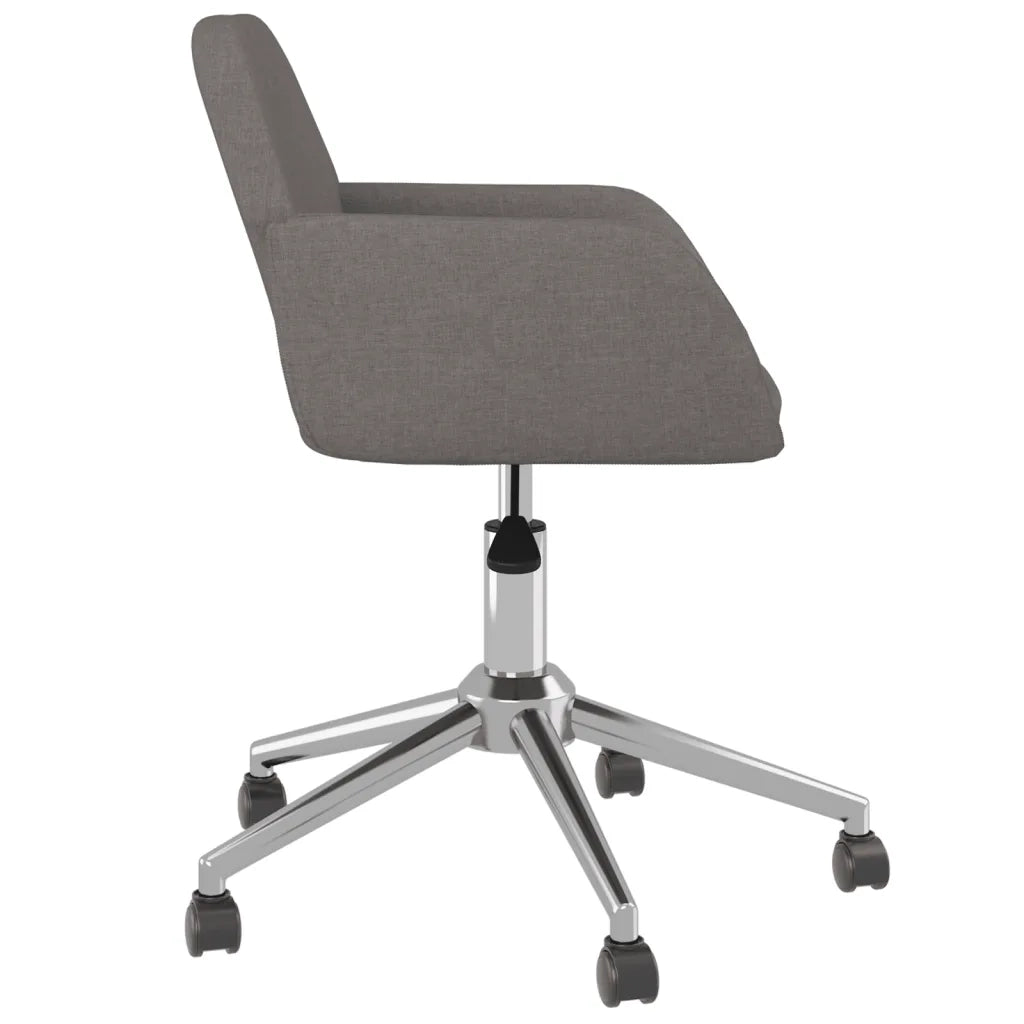 Sedie da Pranzo Girevoli 2 pz Grigio Scuro in Tessuto 3103087