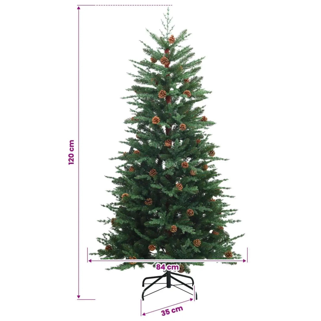 Albero di Natale Artificiale con Rami Pieghevoli 120 cm acciaio 42054501